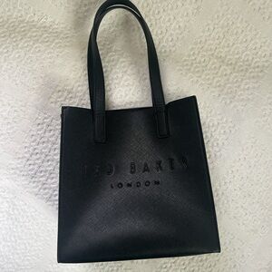 Ted Baker Black Saffiano Tote with Embossed Logo
